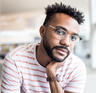 man wearing eyeglasses