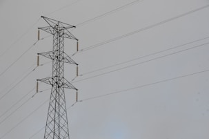 gray transmission tower