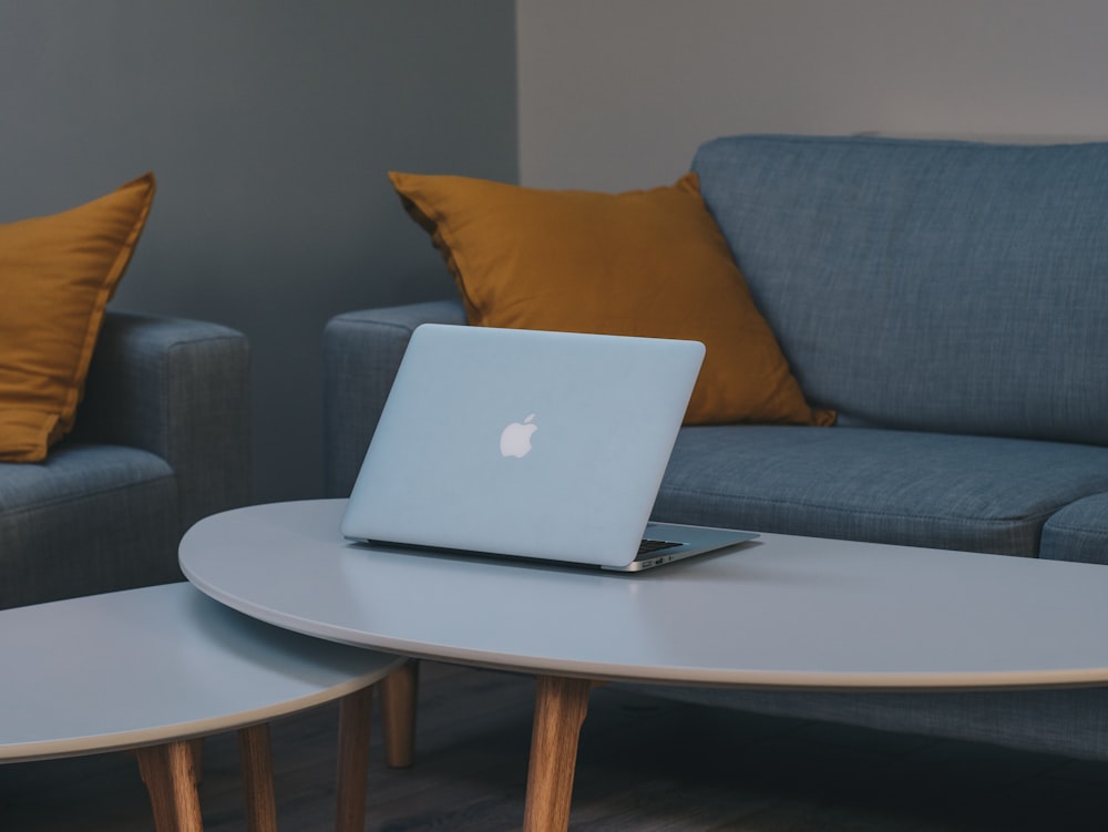 silver MacBook