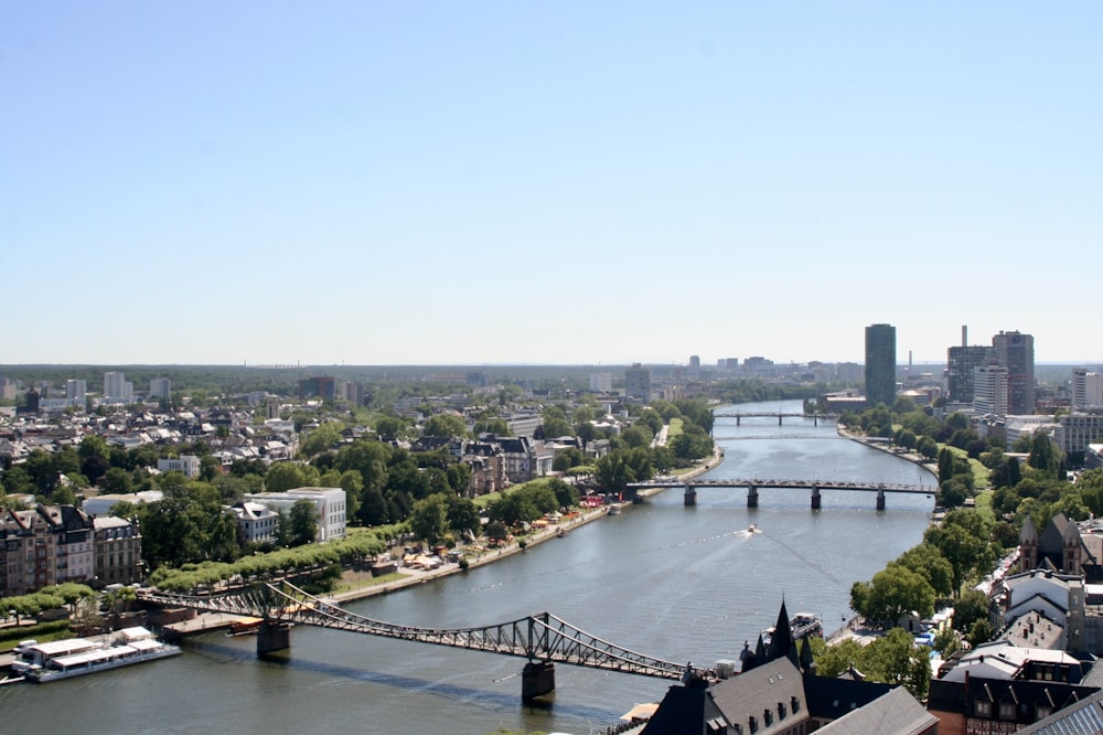 aerial photo of bridge