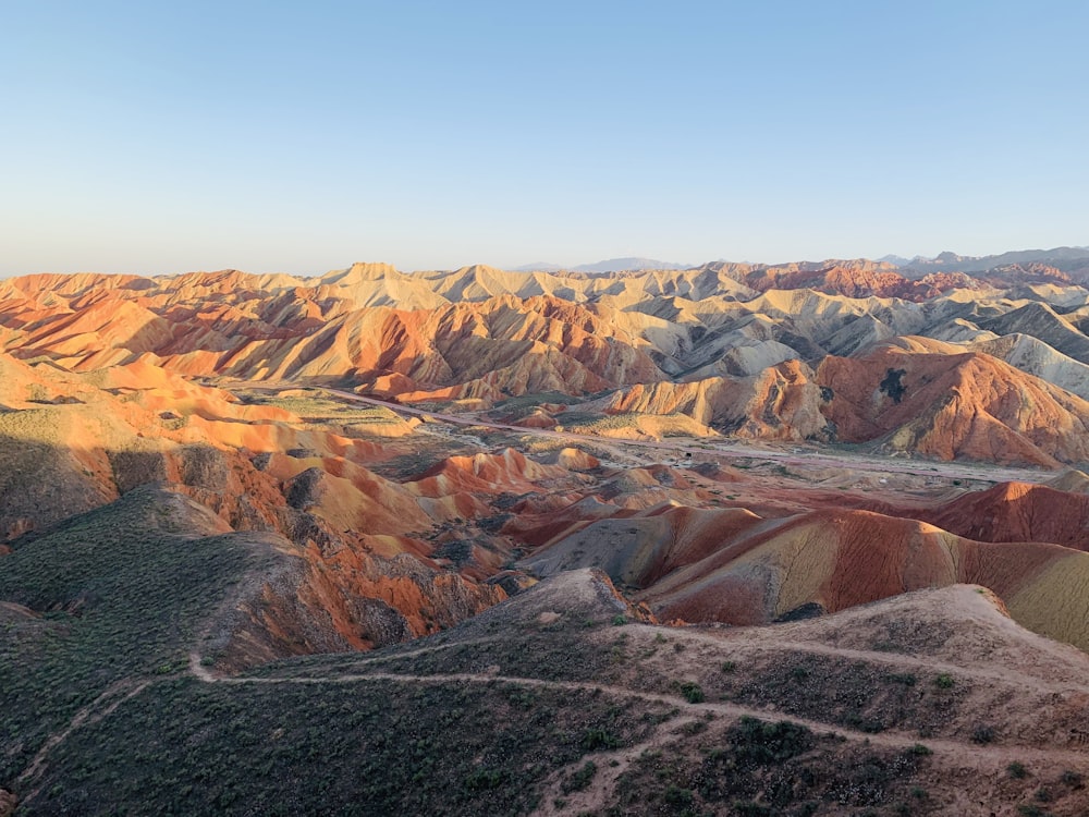 aerial-photography of mountain