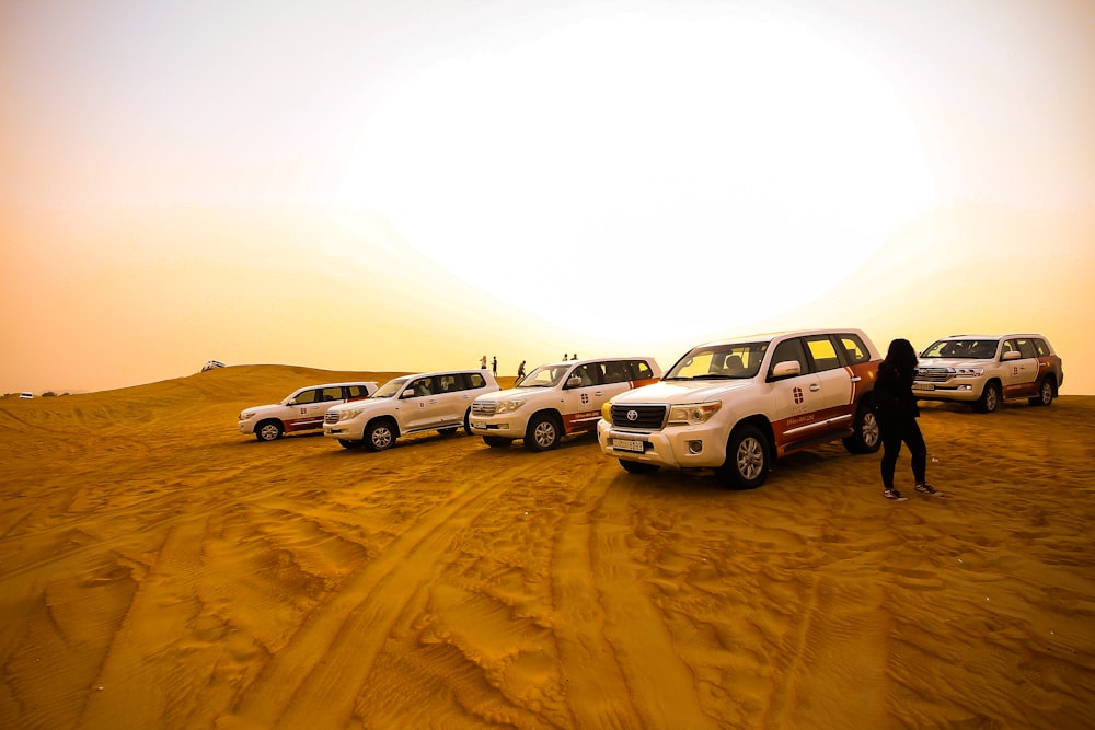 vehicles on desert