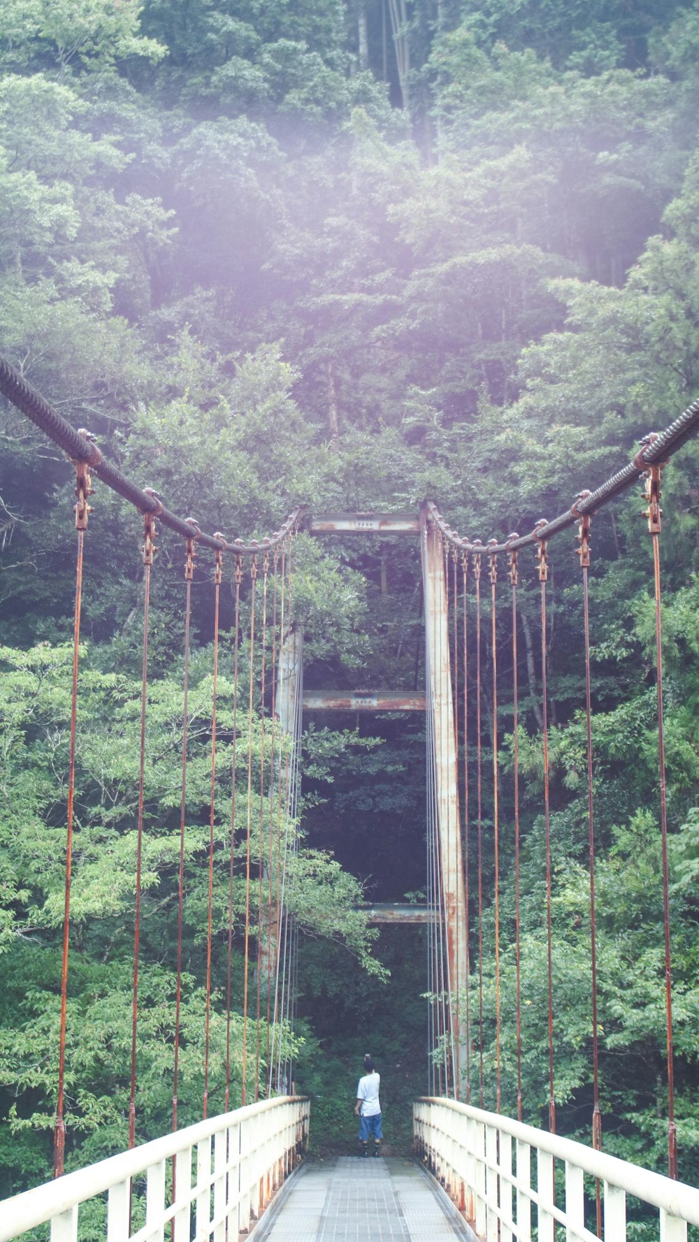 person near bridge