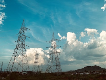 electric towers during daytime
