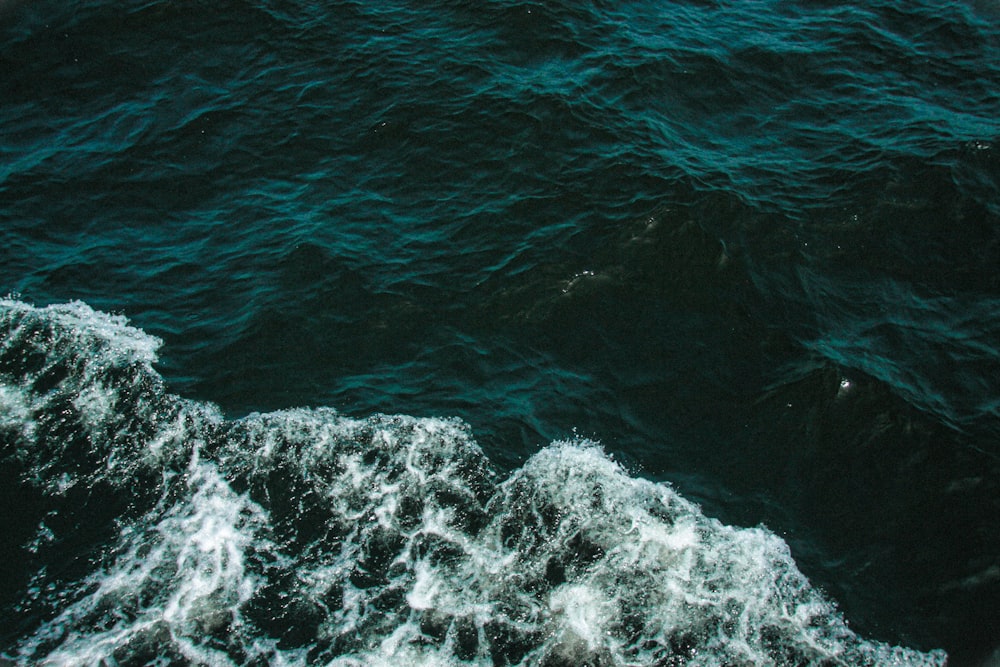 aerial view of ocean water