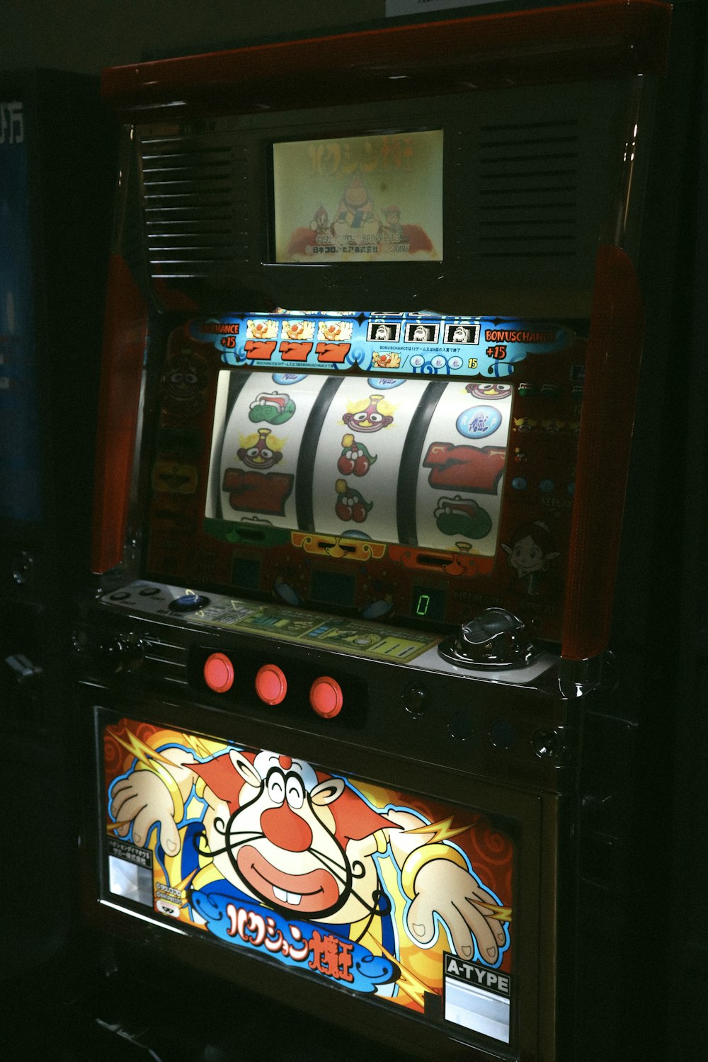multicolored slot machine close-up photography