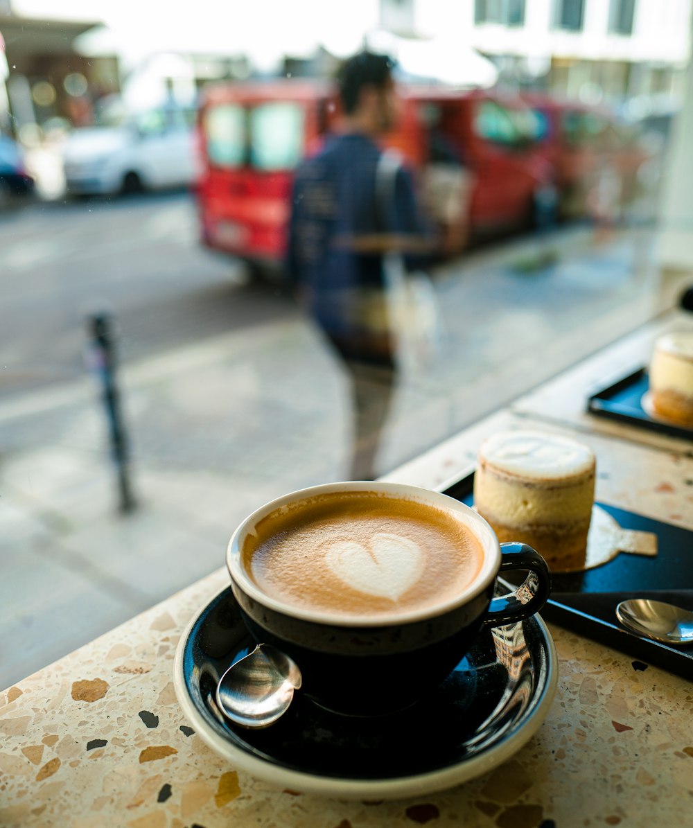 round black coffee cup