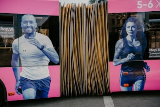 pink extended bus