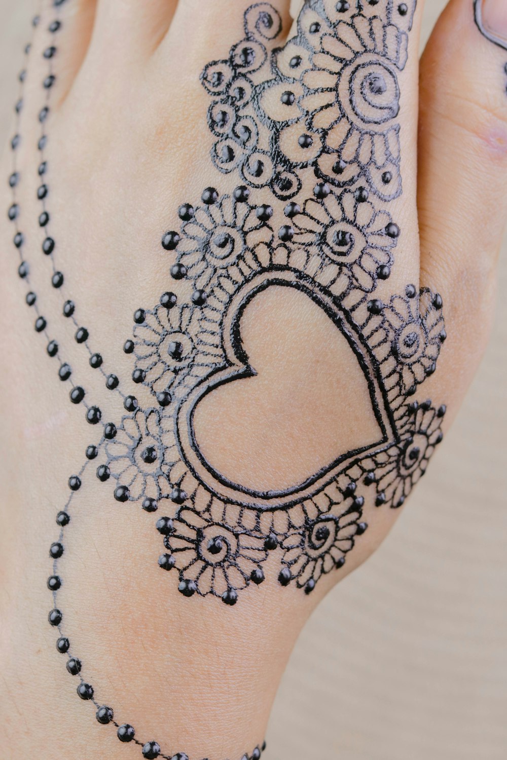 black floral mehndi tattoo photo – Free Grey Image on Unsplash