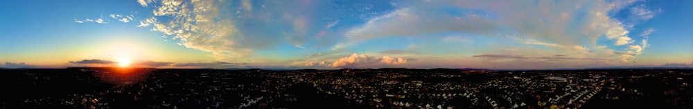 lighted buildings during golden hour