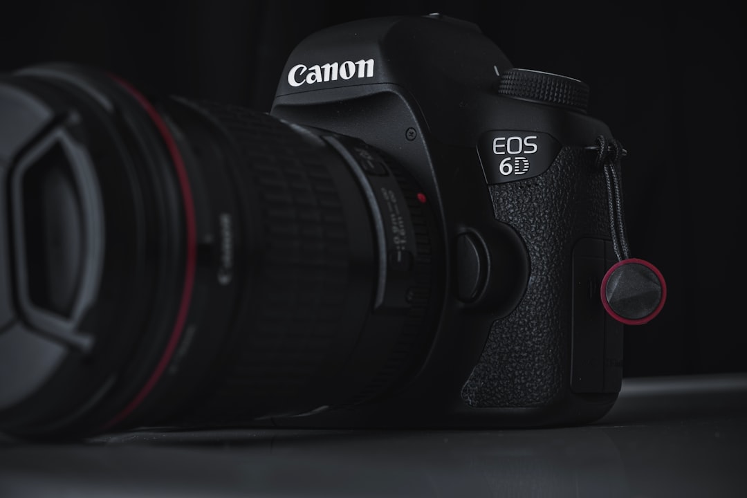 black Canon EOS 6D DSLR camera