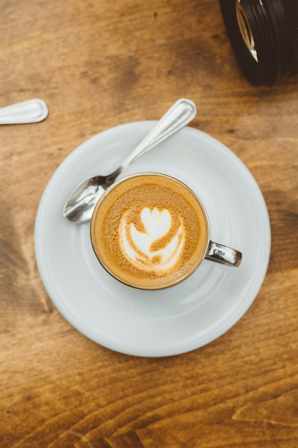 flat lay photography of cafe late