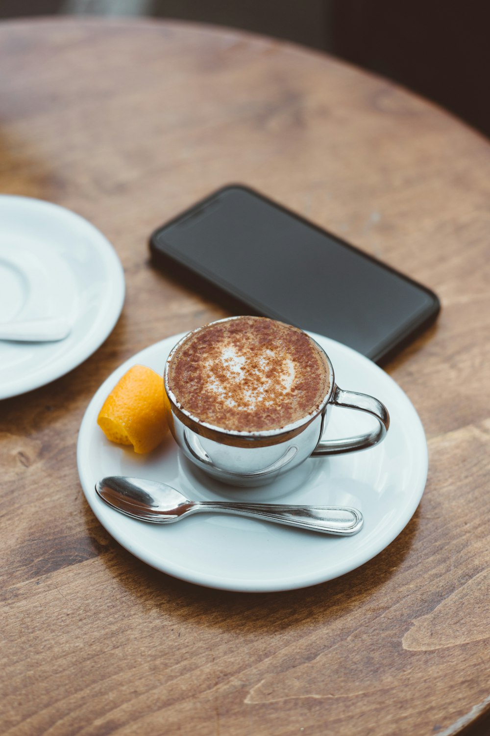 coffee on cup and saucer