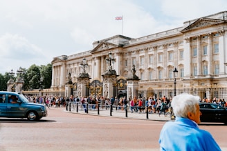 people walking beside building