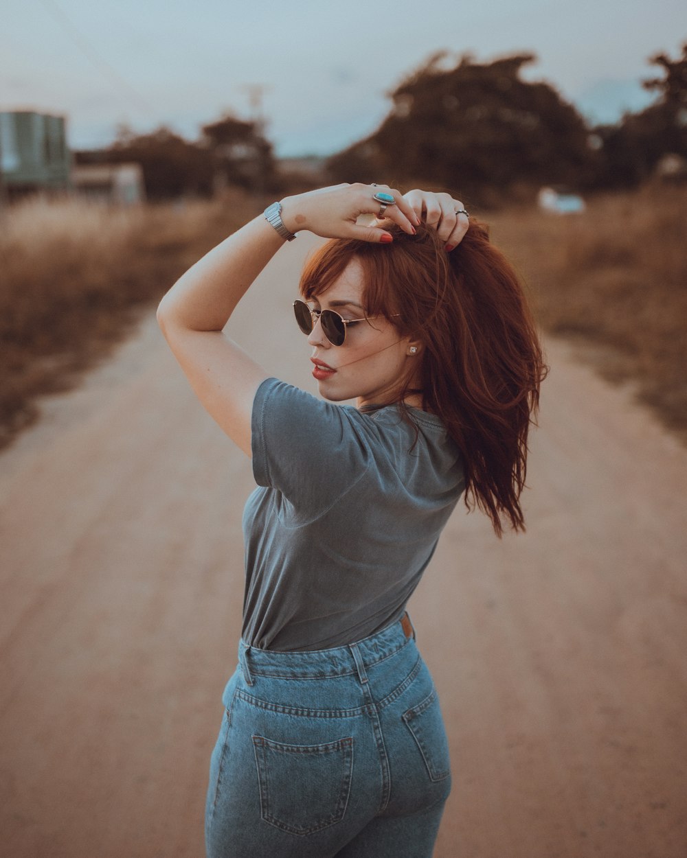 woman wearing sunglasses