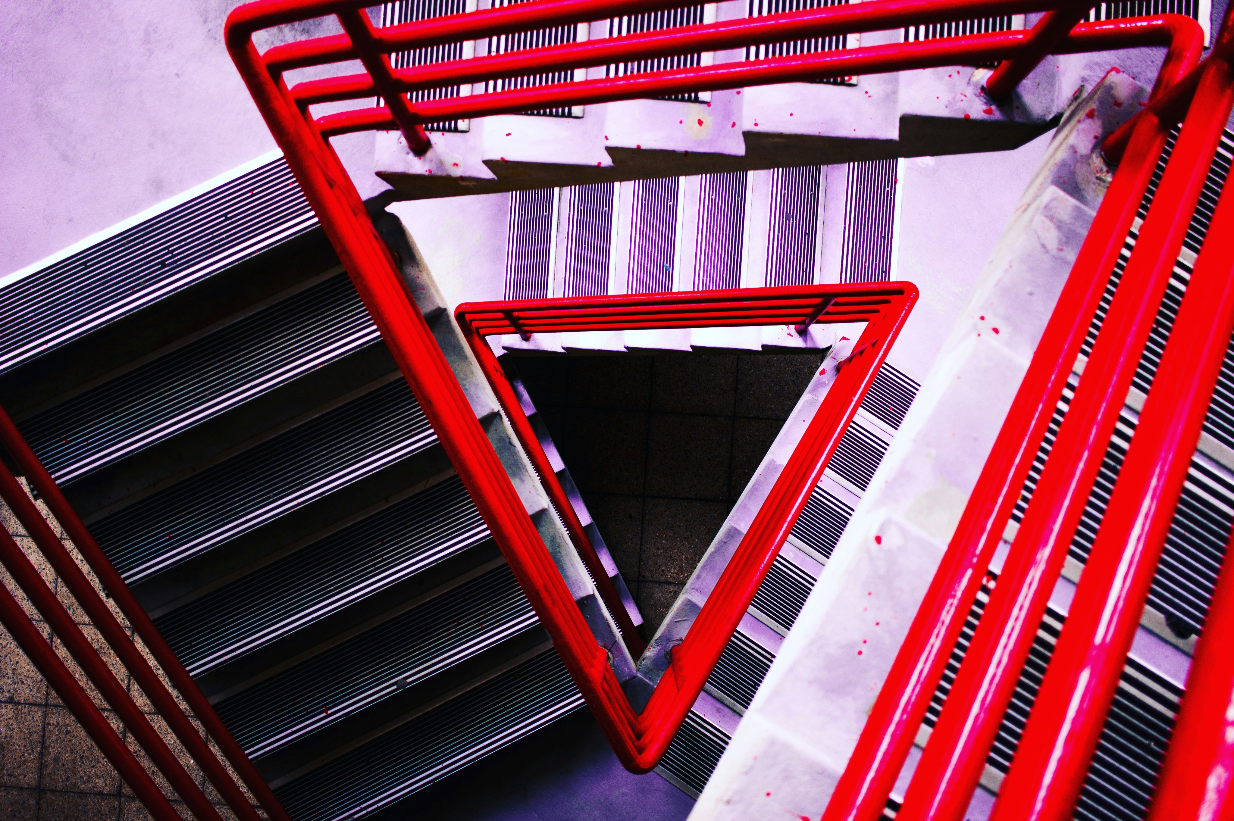 red stairs
