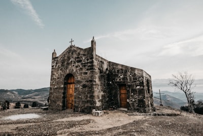 gray concrete church during daytime faithful zoom background