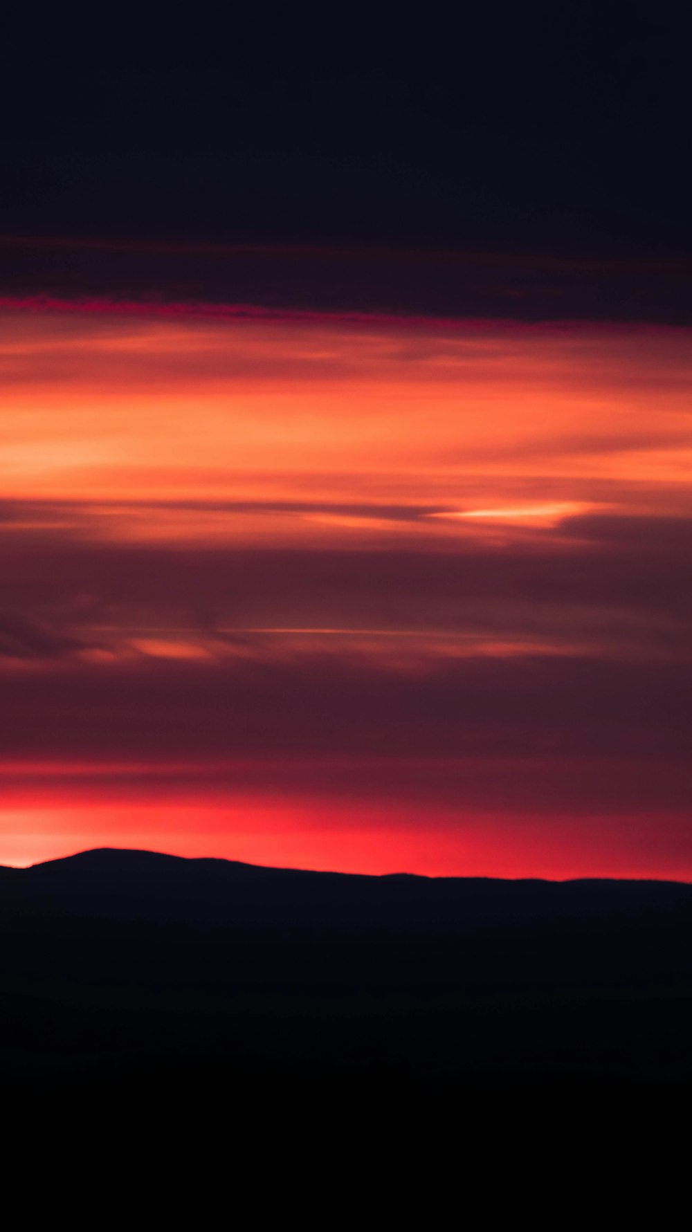 silhouette of mountain sunset scenery