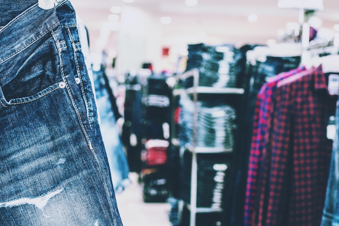 blue denim bottoms close-up photography