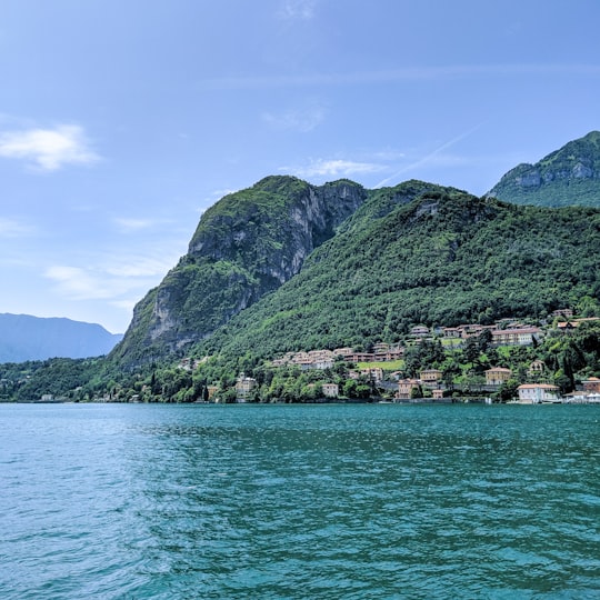 island under blue sky in Menaggio Italy