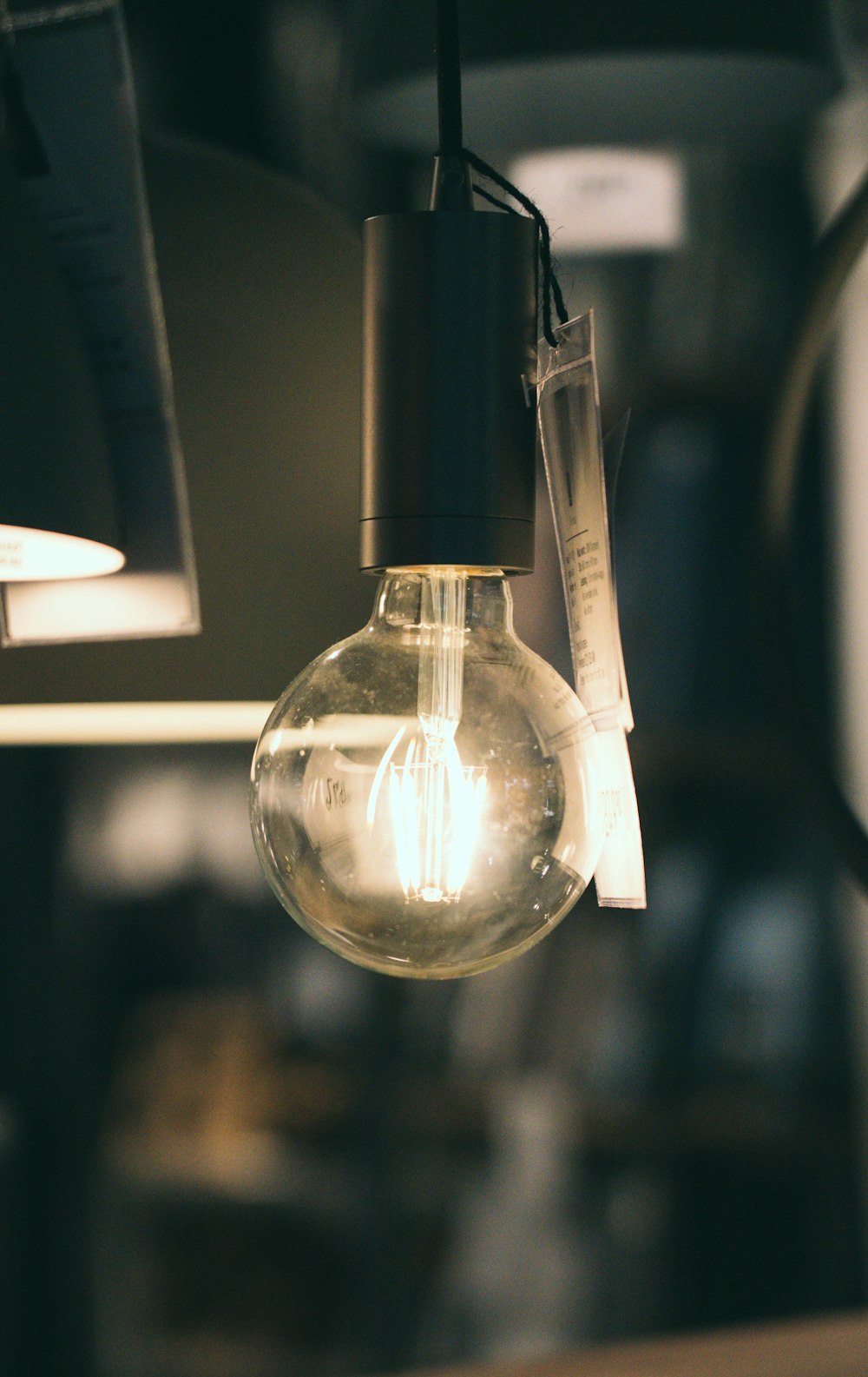 lighted glass bulb