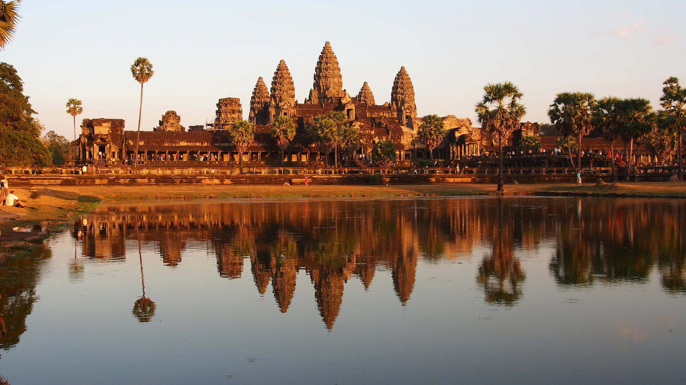 Angkor Wat at golden light in Cambodia