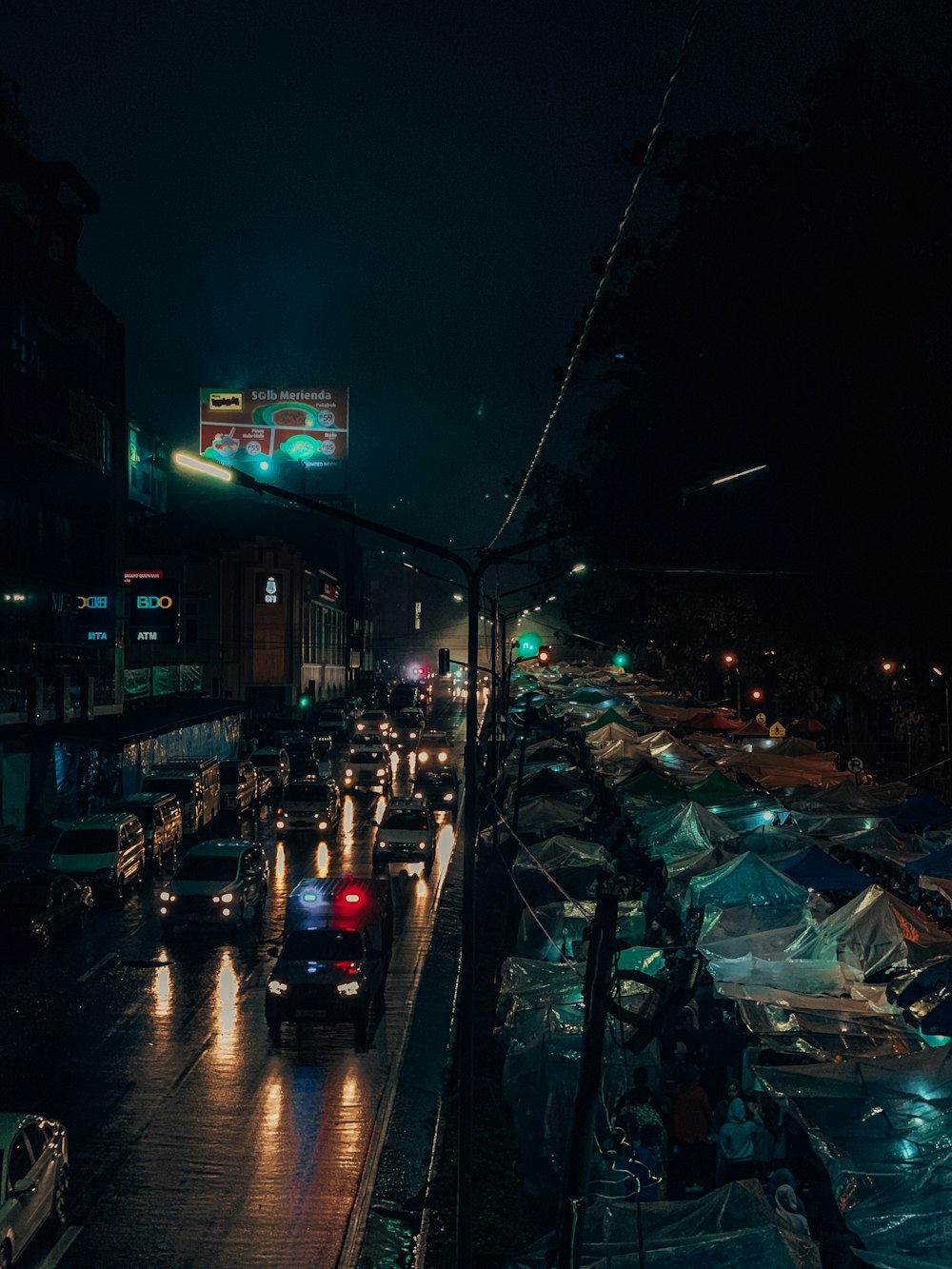 ville pendant la nuit