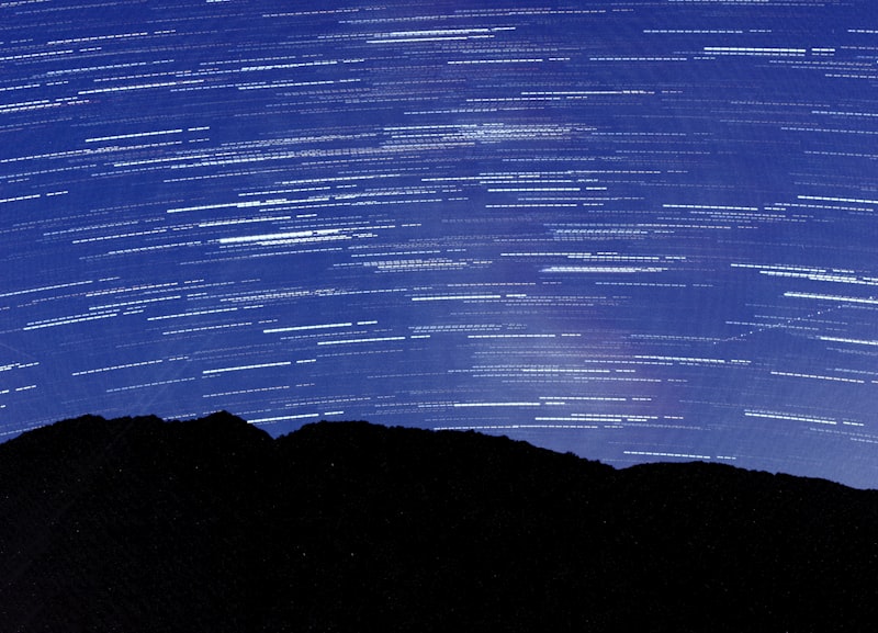 Night sky over nature