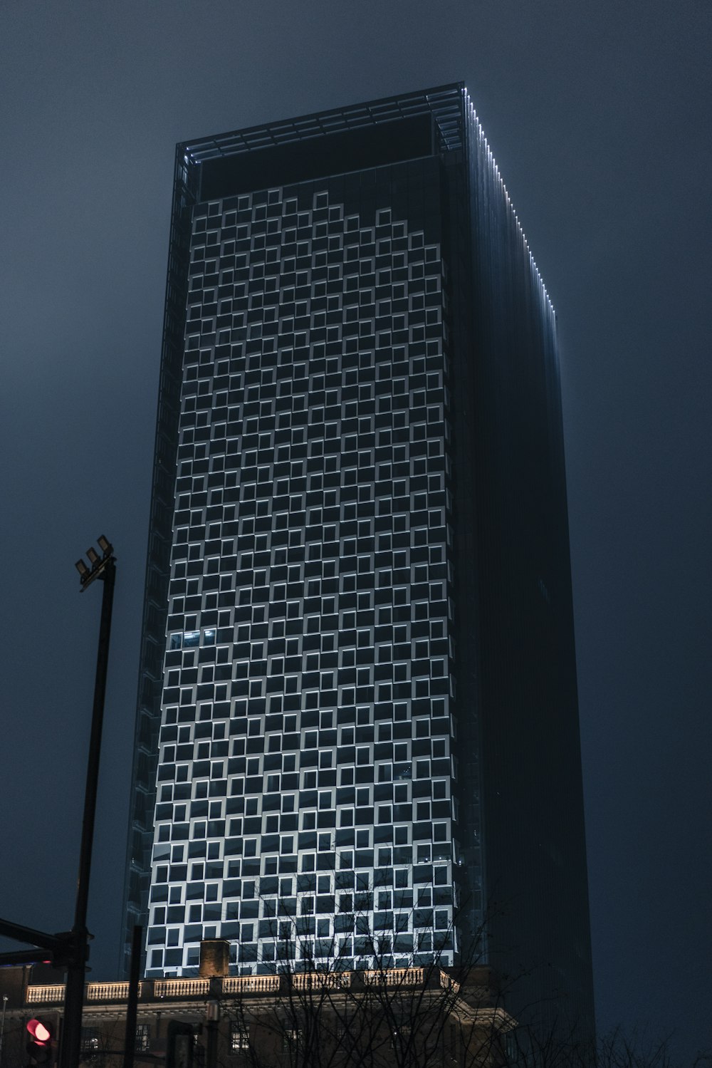 black high-rise building