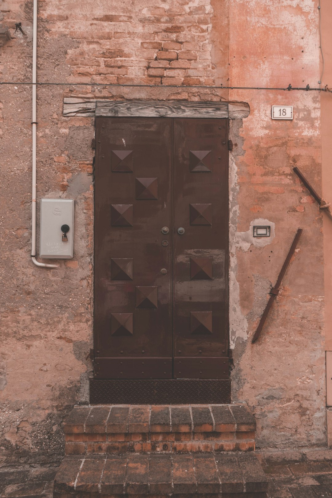 brown wooden door