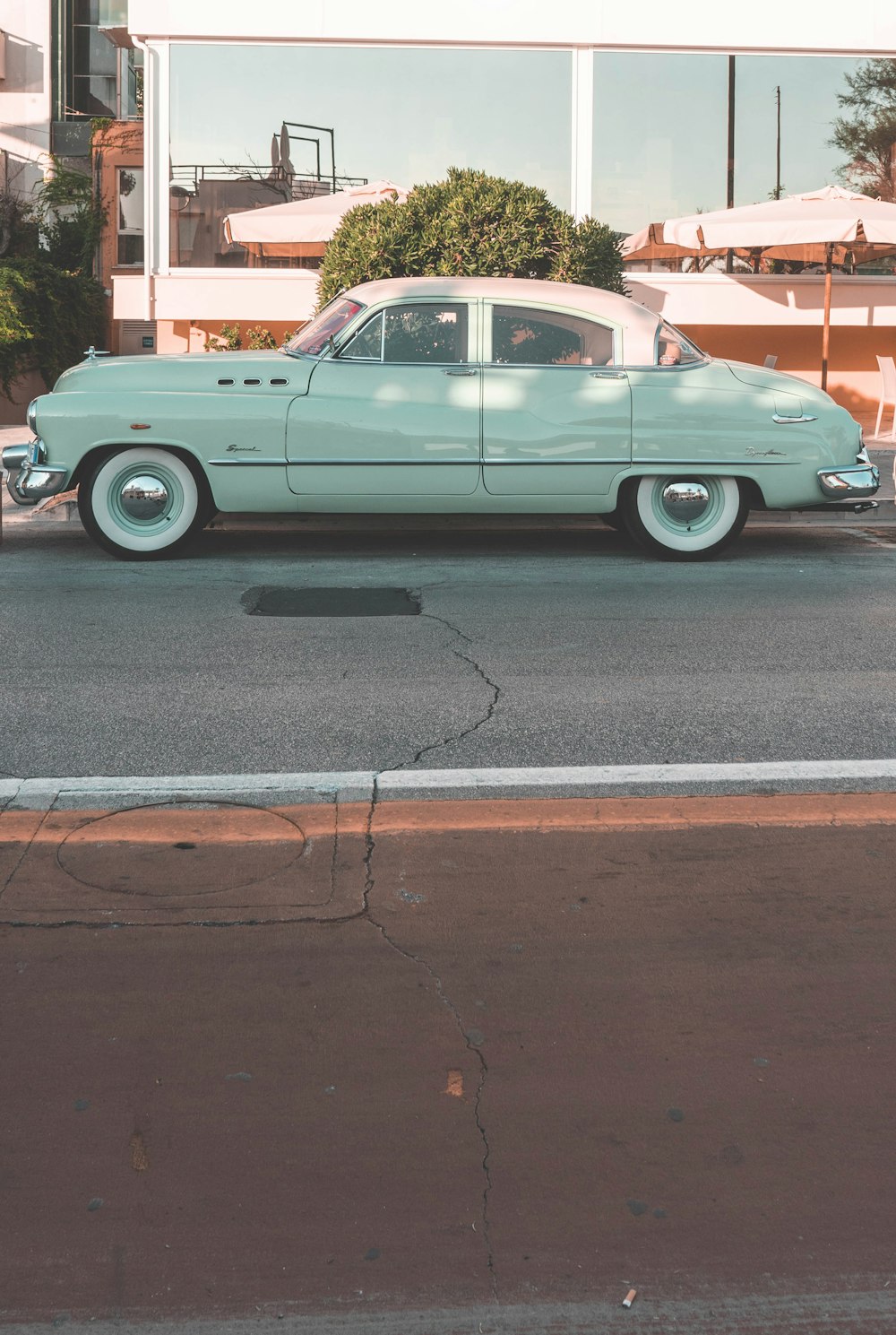 a car parked on the side of the road