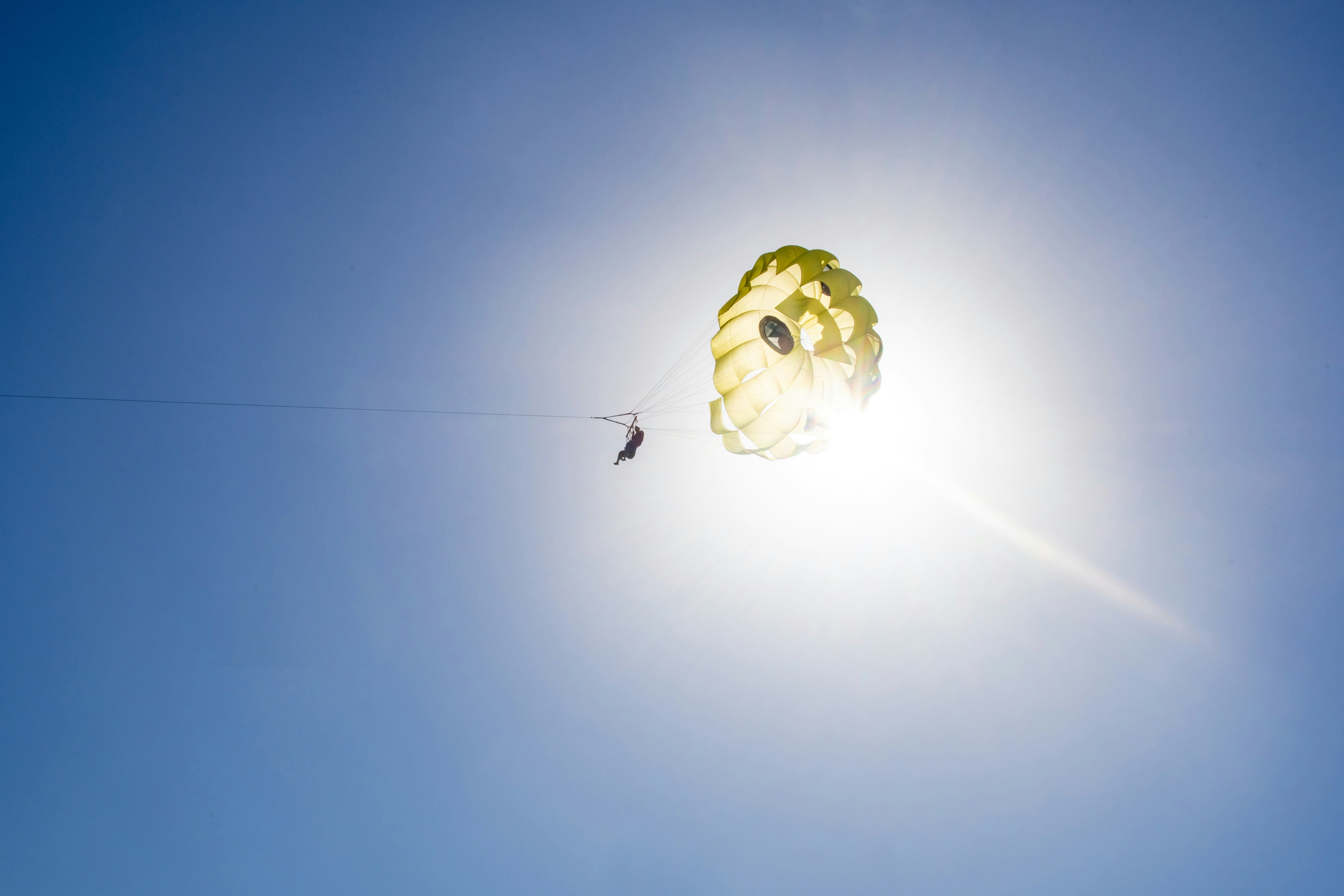 man parachuting