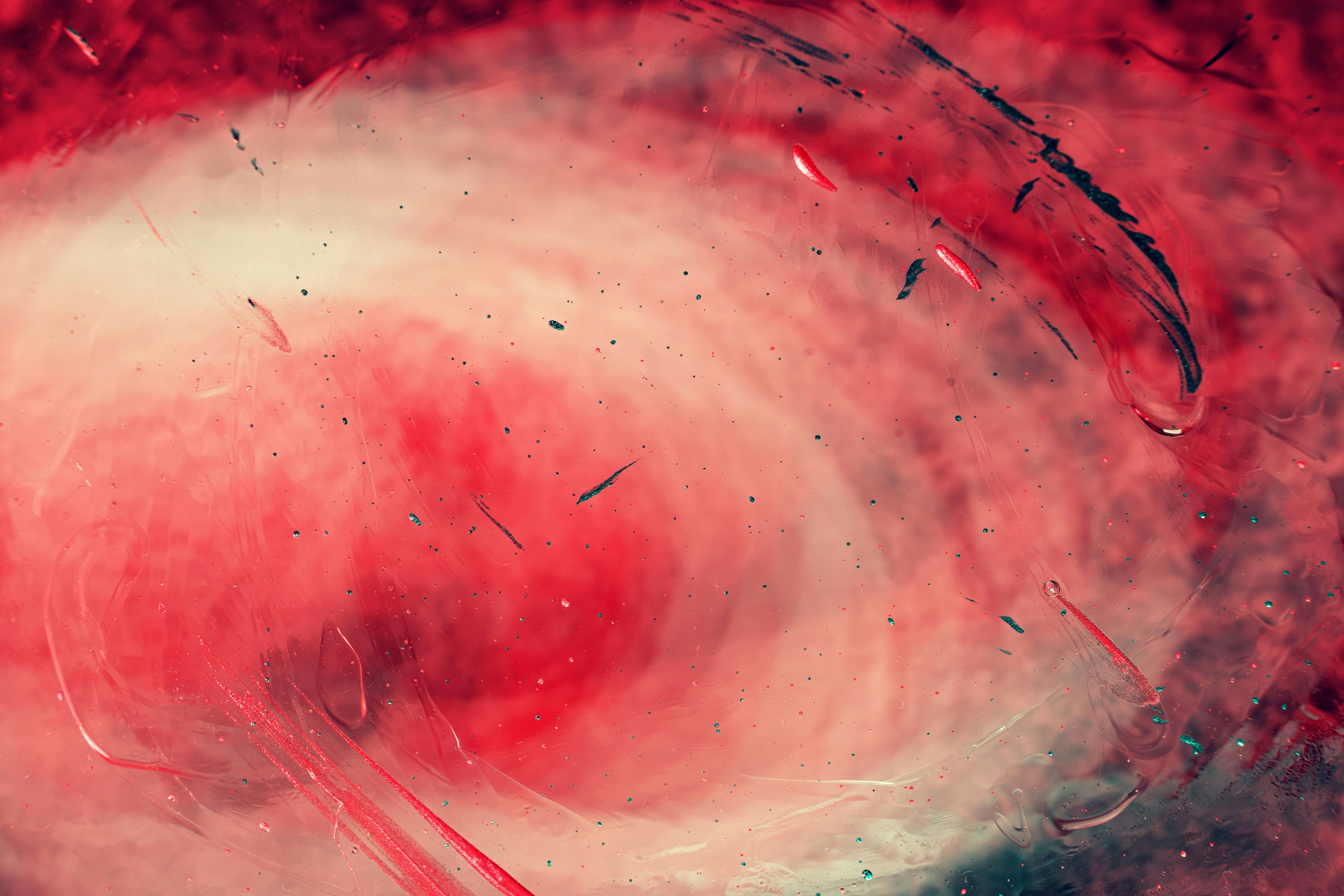 red and black abstract painting, Kollaps