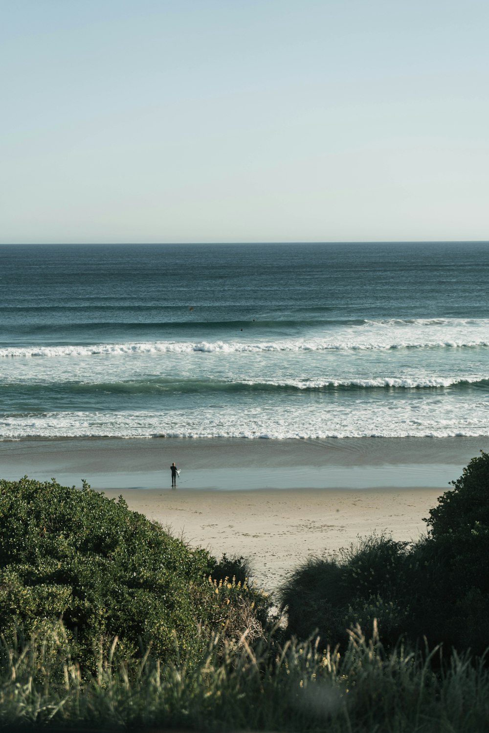 person standing near shore