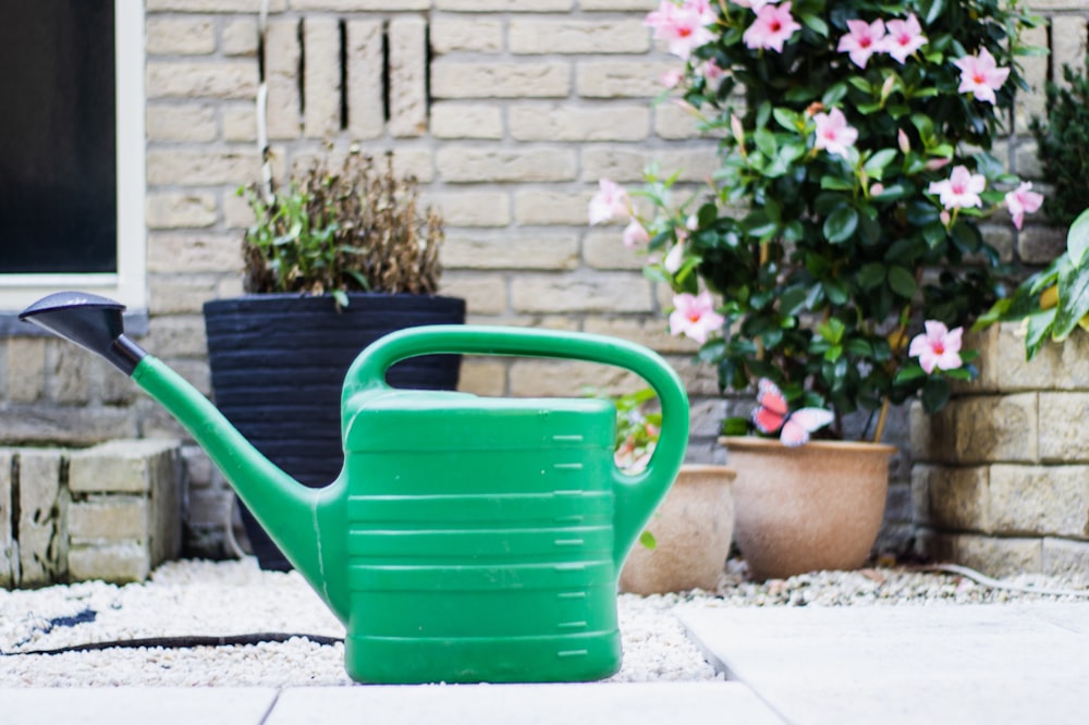 green watering can