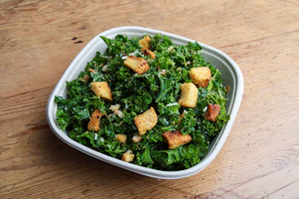 square white ceramic bowl with vegetables