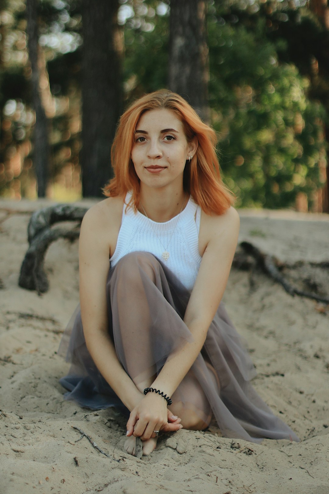 woman on sand