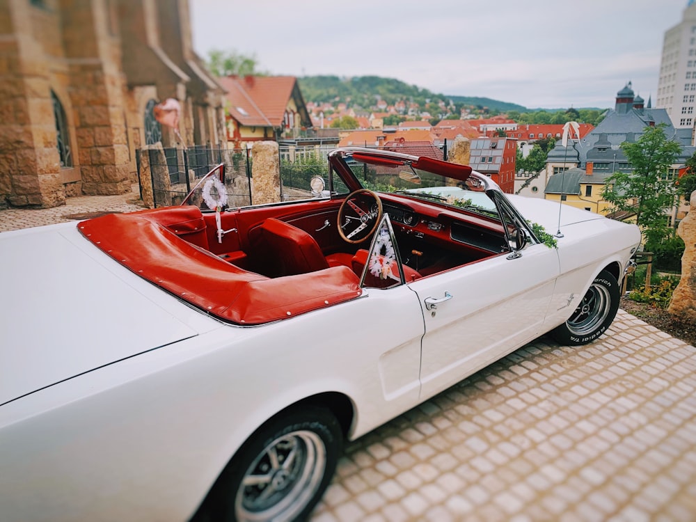 white convertible coupe