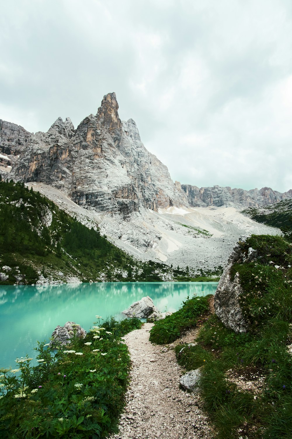 brown cliff beside body of water