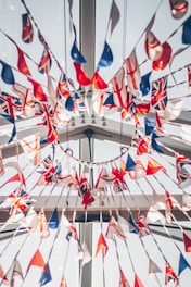 red and white pennant