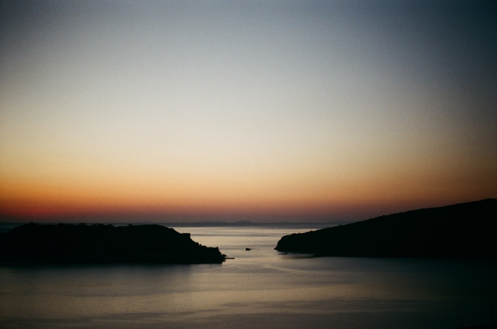 silhouette of island