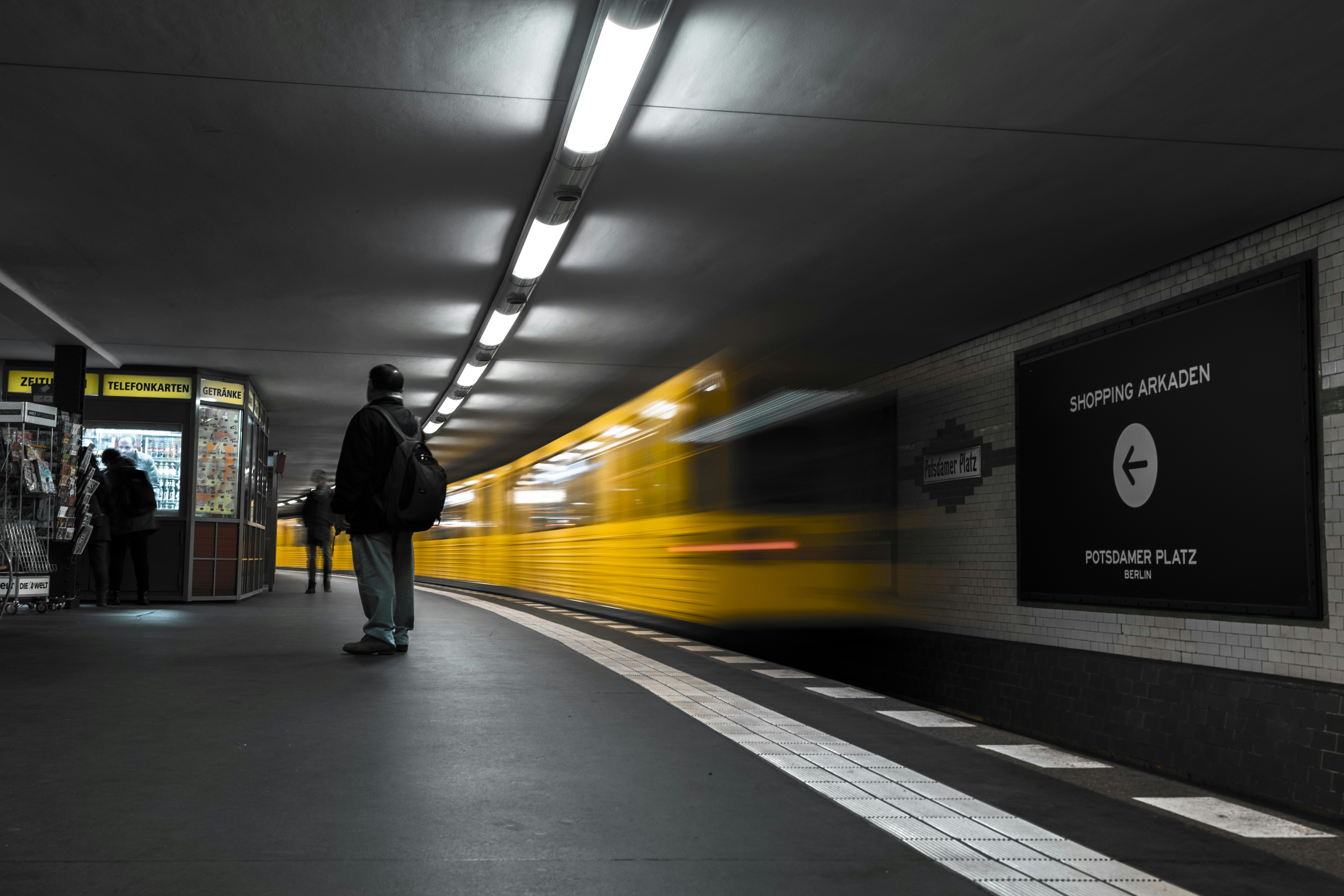people inside train station