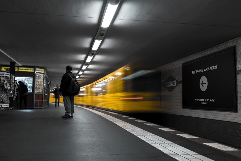 people inside train station