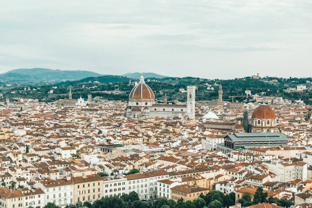 aerial photography of buildings