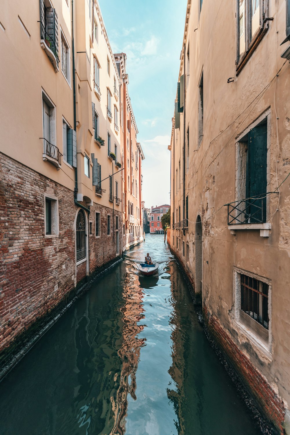 boat on Grand Canal, Venice during daytime