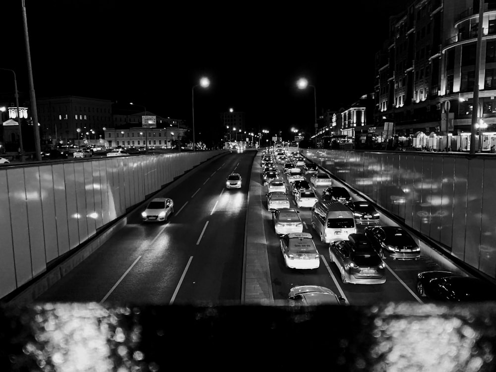 vehicle in road during night time