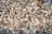 A large pile of chopped firewood pieces, neatly stacked and closely packed together. The wood displays various shades of brown, beige, and tan, highlighting the natural textures and grain patterns.