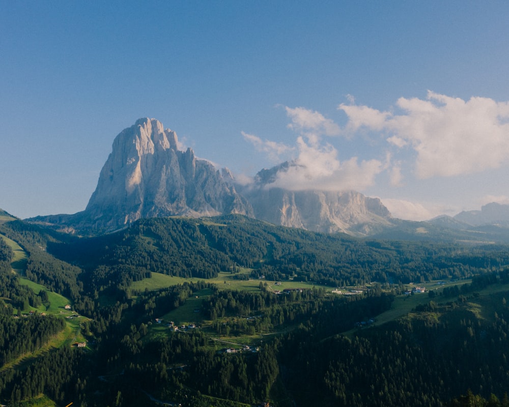 aerial-photography of mountain