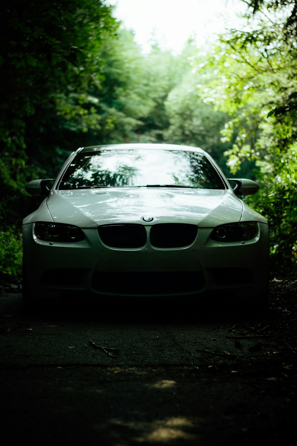 white BMW car