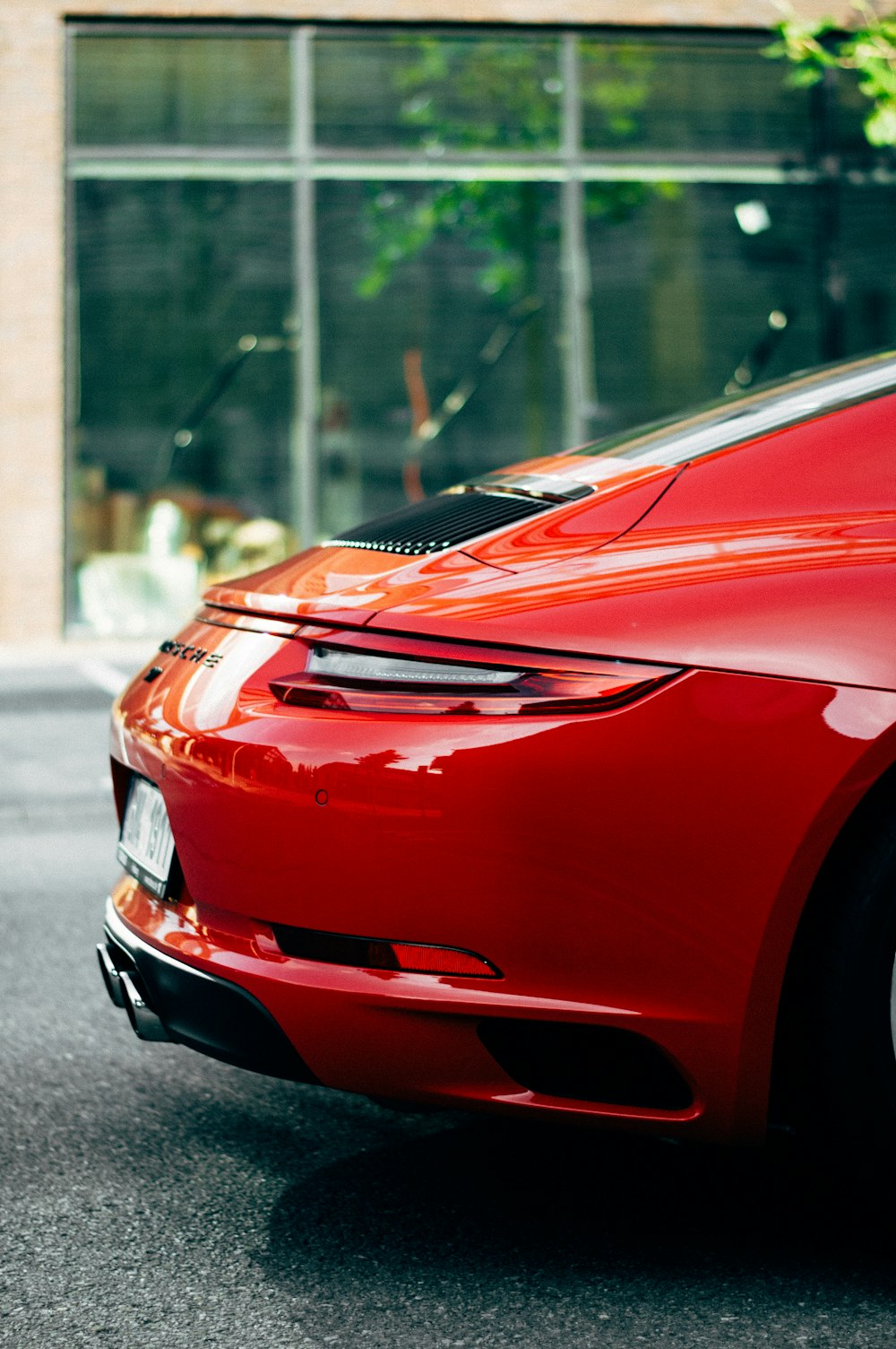 red vehicle close-up photography